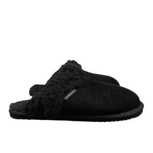 Bearpaw Shoes Womens 9 Slippers Mule Slip On Fiona Suede Woold Blend Black Flat
